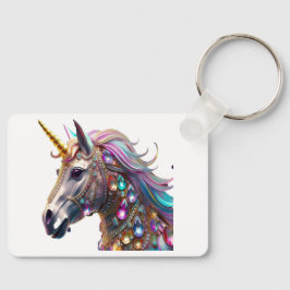 Smaragden en robijnen op een gouden  ontwerp sleutelhanger