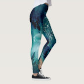 Smaragden Getijden in Beweging Leggings (Rechts)