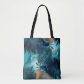 Smaragden Getijden in Beweging Tote Bag (Voorkant)