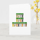 Smaragden Huwelijksjubileum 55 Jaar Mooie Katten Kaart (Gele Bloem)