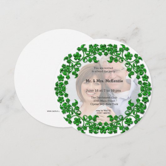 Smaragden Huwelijksjubileum Kaart (Voorkant / Achterkant)