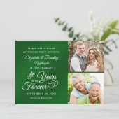 Smaragden Jubileum Hartelijk YEARS INTO FOREVER Kaart (Staand voorkant)