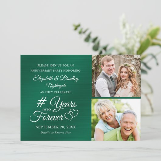 Smaragden Jubileum Hartjes JAAR IN DE EEUWIGHEID I Kaart (Staand voorkant)