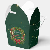 Smaragden Krans Kerstfeest Bedankdoosjes (Open)