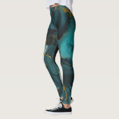 Smaragden marmer met gouden aders leggings (Links)