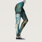 Smaragden marmer met gouden aders leggings (Rechts)