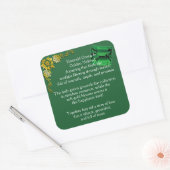 Smaragden Welkom Vierkante Sticker (Envelop)