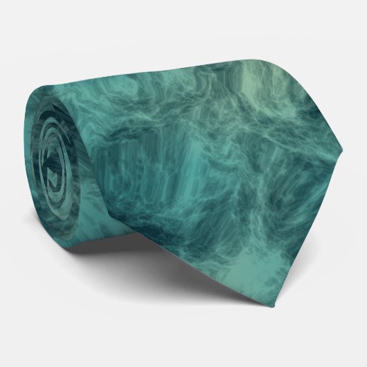 Smaragden zee stropdas (Opgerold)