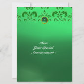 SMARAGDENE DAMAST EDELSTEEN MONOGRAM groen Kaart (Achterkant)