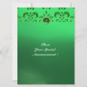 SMARAGDENE DAMASTEEDSTEEN INITIALEN groen Kaart (Achterkant)