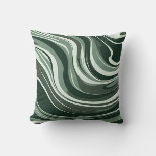 Smaragdgolven abstract ontwerp kussen