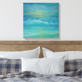 Smaragdgolven Canvas Afdruk (Insitu (Slaapkamer))