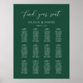 Smaragdgroen 12 tafel Zitkaarten Poster (Voorkant)