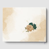 Smaragdgroen beige goud botanisch gastenboek (Achterkant)