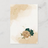 Smaragdgroen beige goud botanisch informatiekaartje (Achterkant)