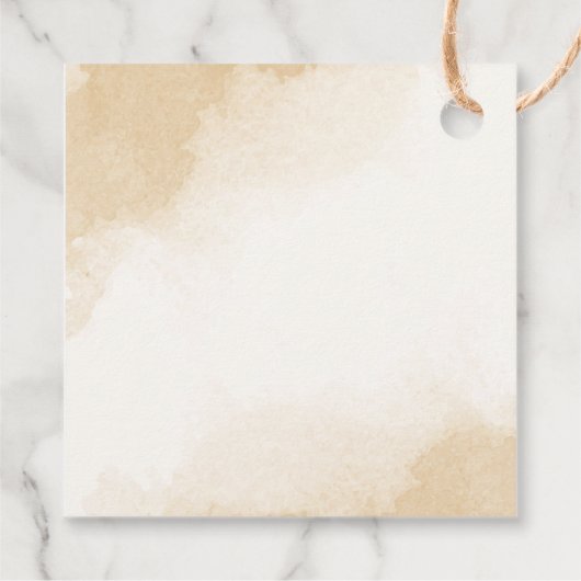 Smaragdgroen beige goud botanische bruiloft bedankjes labels (Achterkant)