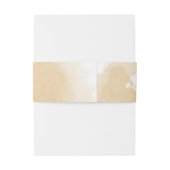 Smaragdgroen beige goud botanische bruiloft uitnodigingen wikkel (Achterkant Voorbeeld)