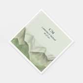 Smaragdgroen Berg Mist Rustieke bruiloft Servet (Hoek)