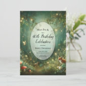 smaragdgroen betoverd bos kaart (Staand voorkant)