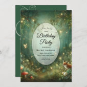 smaragdgroen betoverd bos kaart (Voorkant / Achterkant)