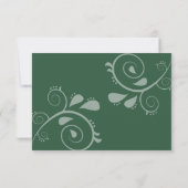 smaragdgroen betoverd bos RSVP kaartje (Achterkant)