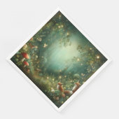 smaragdgroen betoverd bos servet (Hoek)