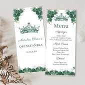 Smaragdgroen Bloemen Quinceañera Menu