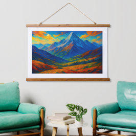 Smaragdgroen Bos Waterverf Canvas Hangend Wandkleed
