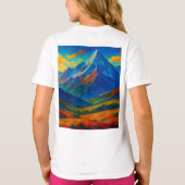 Smaragdgroen Bos Waterverf Canvas T-shirt (Achterkant)