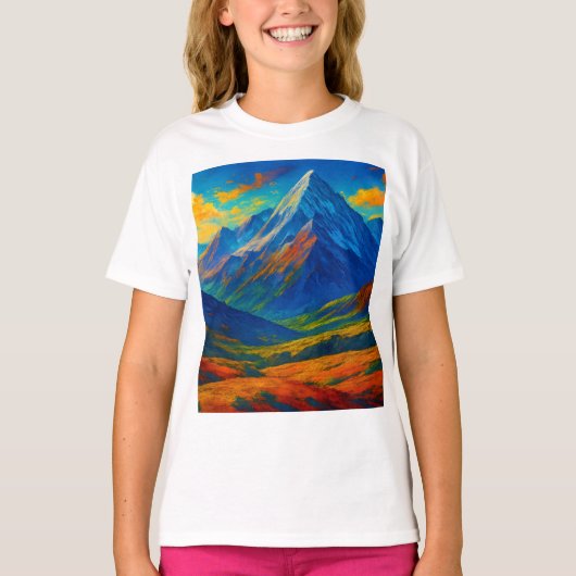 Smaragdgroen Bos Waterverf Canvas T-shirt (Voorkant)