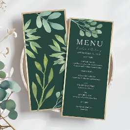 Smaragdgroen Botanisch Trouwmenu Menu