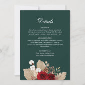 Smaragdgroen Bourgondië Rozen bruiloft Details Kaa Kaart (Voorkant)