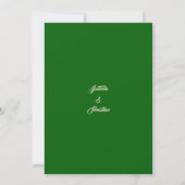 Smaragdgroen & Champagne Cirkel, Bewaar de datum Kaart (Achterkant)