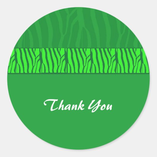 Smaragdgroen Dank je wel Ronde Sticker (Voorkant)