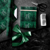 Smaragdgroen | Deep Jade Velvet Grunge Jewel Tone Cadeaupapier