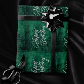 Smaragdgroen | Deep Jade Velvet Grunge Jewel Tone Cadeaupapier