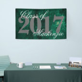 Smaragdgroen | Deep Jade Velvet Grunge Jewel Tone Spandoek (Beurs)