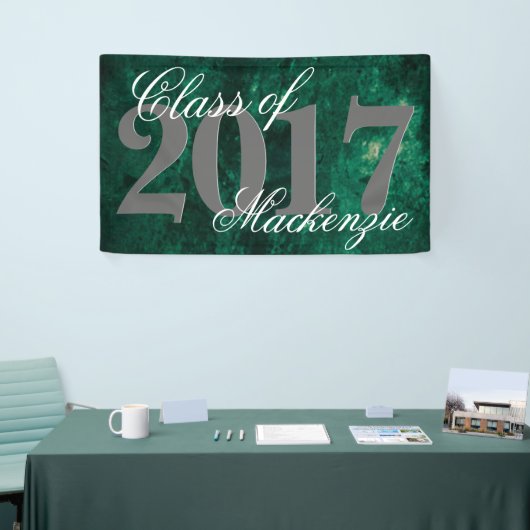 Smaragdgroen | Deep Jade Velvet Grunge Jewel Tone Spandoek (Beurs)