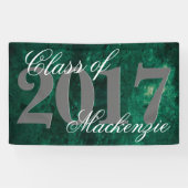 Smaragdgroen | Deep Jade Velvet Grunge Jewel Tone Spandoek (Horizontaal)