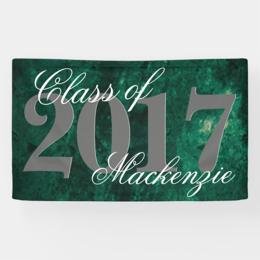 Smaragdgroen | Deep Jade Velvet Grunge Jewel Tone Spandoek (Horizontaal)