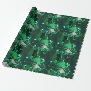 Smaragdgroen edelsteen inpakpapier
