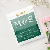 Smaragdgroen Eenvoudig Modern Bruiloft Bedankzakje (Gezegeld)