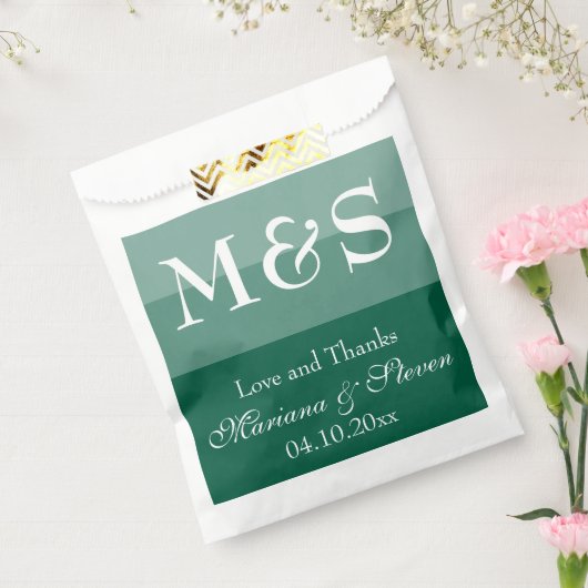 Smaragdgroen Eenvoudig Modern Bruiloft Bedankzakje (Gezegeld)