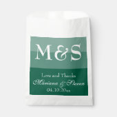 Smaragdgroen Eenvoudig Modern Bruiloft Bedankzakje (Voorkant)