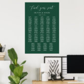 Smaragdgroen Elegant 19 tafels Zitlijst Poster (Thuiskantoor)
