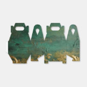 Smaragdgroen Elegant Bruiloft Bedankdoosjes (Uitgevouwen)