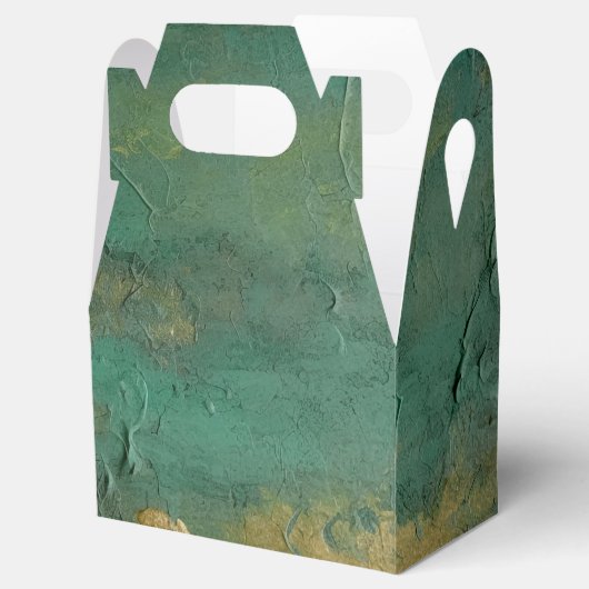 Smaragdgroen Elegant Bruiloft Bedankdoosjes (Geopend)