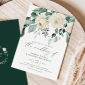 Smaragdgroen Elegant Bruiloft Kaart