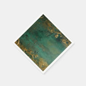 Smaragdgroen Elegant Bruiloft Servet (Hoek)