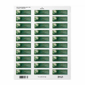 Smaragdgroen Elegant Retouradreslabel Etiket (Full Sheet)